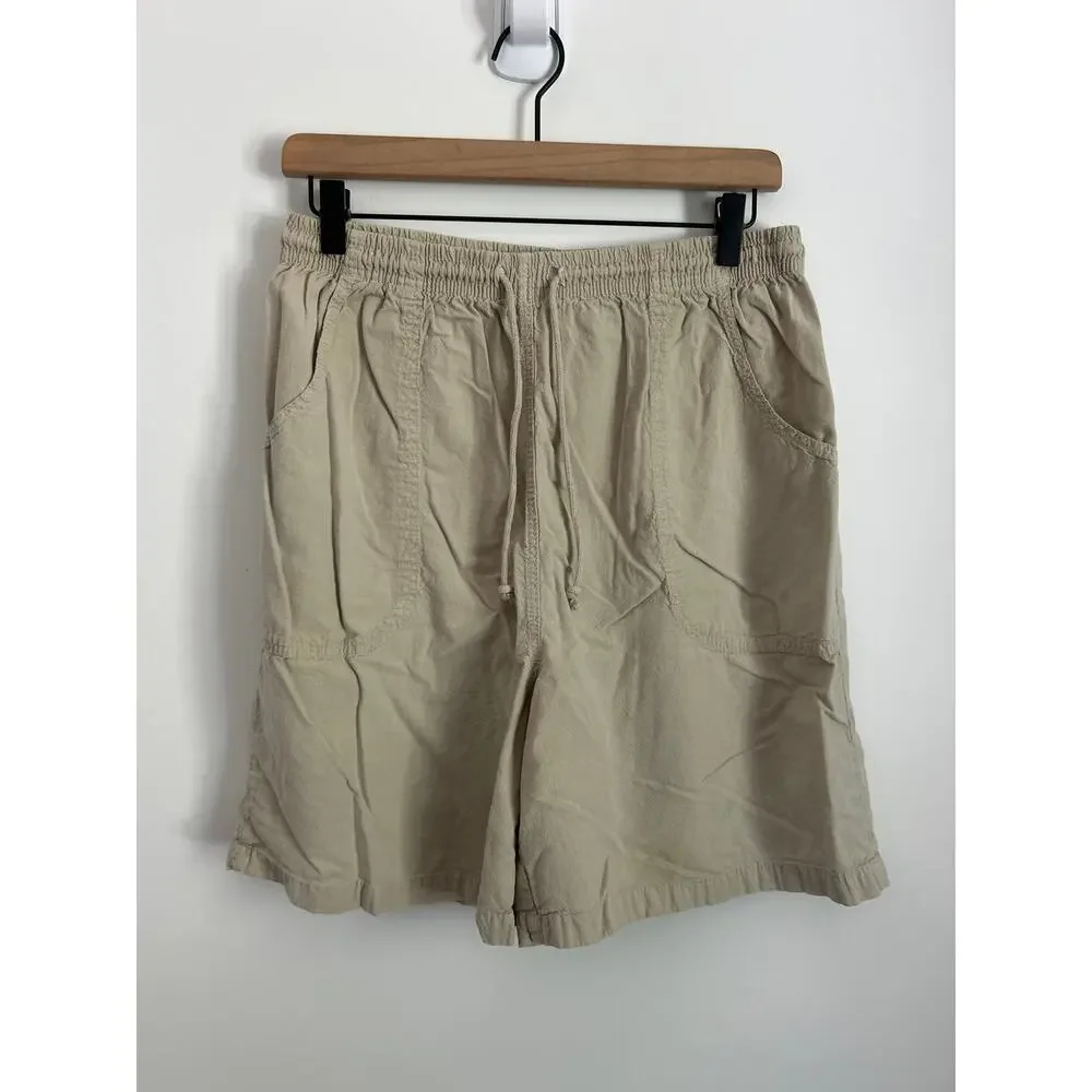 Salem Straights Khaki Drawstring Shorts • Women’s Medium • Casual Comfort Fit - Picture 3 of 7